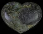 Flashy Polished Labradorite Heart #62952-1
